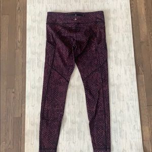 Burgundy Pattern Lululemon Speed leggings
